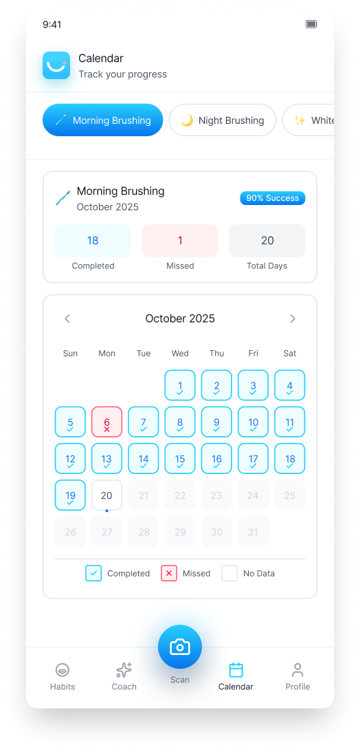 Calendar - Track your progress